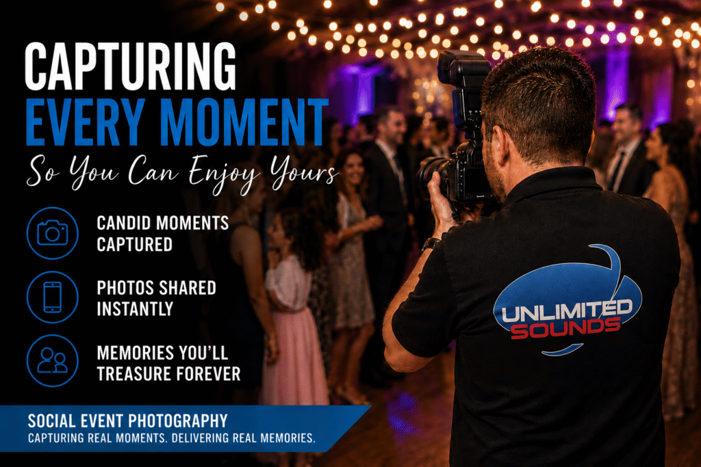 Why More People Are Choosing Social Event Photography for Their Events | Unlimited Sounds
